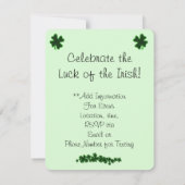 Le Chat Noir Clover St. Patrick's Day Einladung (Rückseite)