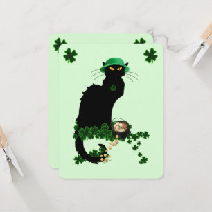 Le Chat Noir Clover St. Patrick's Day Einladung