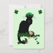 Le Chat Noir Clover St. Patrick's Day Einladung (Vorderseite)