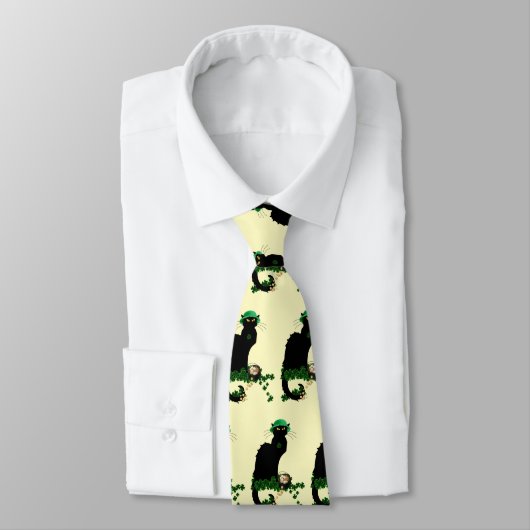 Le Chat Noir Clover St. Patrick's Day Krawatte (Gebunden)