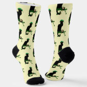 Le Chat Noir Clover St. Patrick's Day Socken (Gewinkelt)