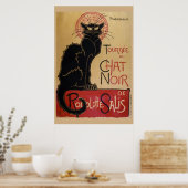 Le Chat Noir - Die schwarze Katze Poster (Küche)