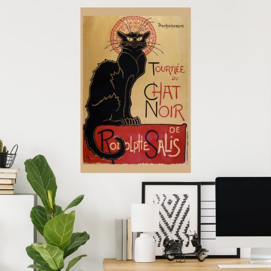 Le Chat Noir - Die schwarze Katze Poster (Heimbüro)