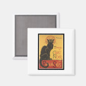 LE CHAT NOIR DRUCKEN MAGNET (Vorderseite/Rückseite)