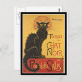 LE CHAT NOIR DRUCKEN POSTKARTE (Vorne/Hinten)