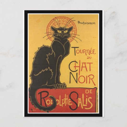 LE CHAT NOIR DRUCKEN POSTKARTE (Vorderseite)