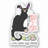Le Chat Noir Easter Bunny Ears Aufkleber (Vorderseite)