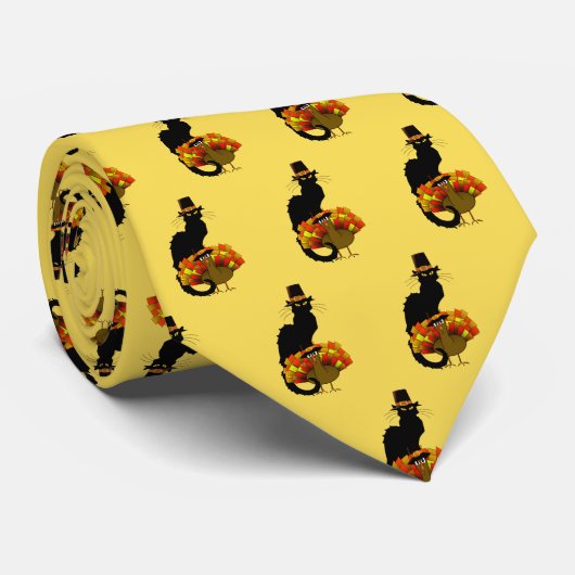 Le Chat Noir Erntedank Krawatte (Gerollt)