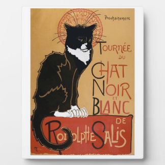 Le Chat Noir et Blanc French Fotoplatte