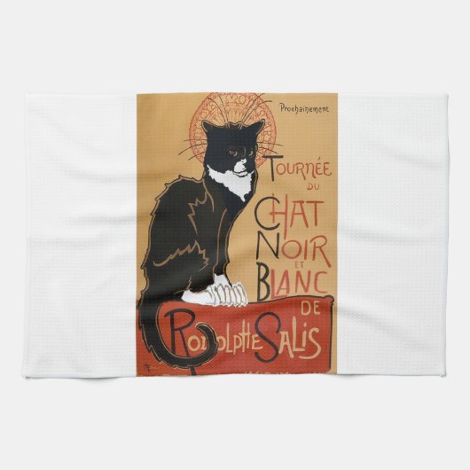 Le Chat Noir et Blanc Geschirrtuch (Horizontal)