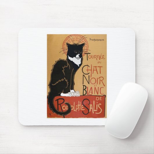 Le Chat Noir et Blanc Mousepad (Mit Mouse)