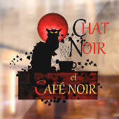 Le Chat Noir et Café Noir Fensteraufkleber (Blatt 2)