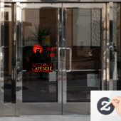 Le Chat Noir et Café Noir Fensteraufkleber (Büro Tür)