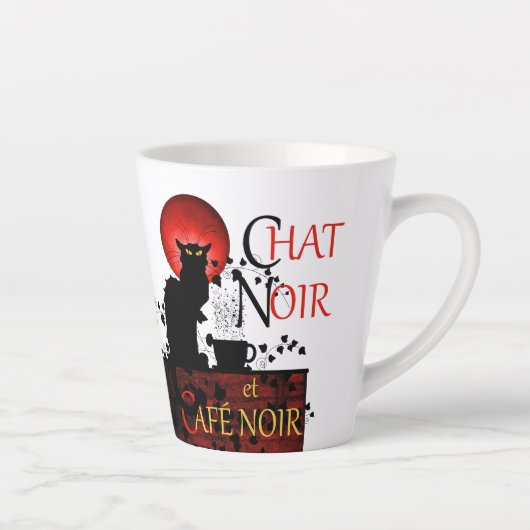 Le Chat Noir et Café Noir Kaffee Milchtasse (Rechts)