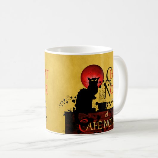Le Chat Noir et Café Noir Kaffeetasse (VorderseiteRechts)