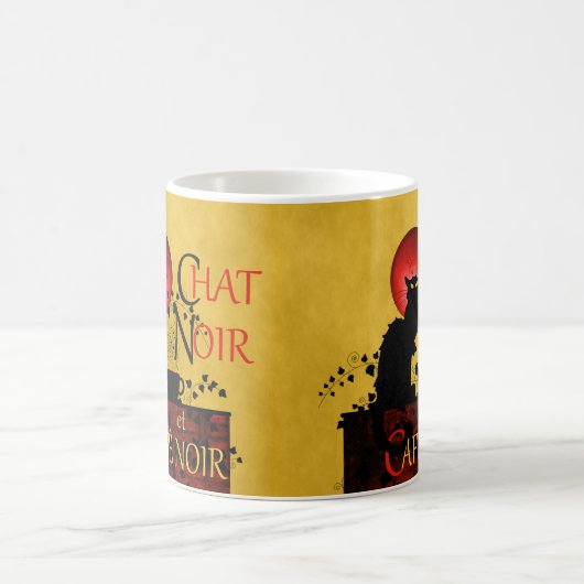 Le Chat Noir et Café Noir Kaffeetasse (Mittel)