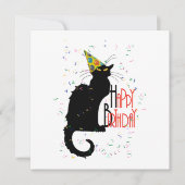 Le Chat Noir - GLÜCKLICHER GEBURTSTAG! Einladung (Vorderseite)