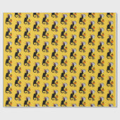 Le Chat Noir Halloween Hexe Geschenkpapier (Flach)