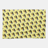 Le Chat Noir Halloween Hexe Geschirrtuch (Horizontal)
