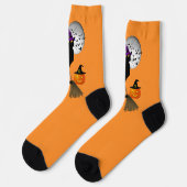 Le Chat Noir Halloween Hexe Socken (Linkes Detail)
