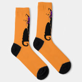 Le Chat Noir Halloween Hexe Socken (Rechts)
