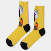 Le Chat Noir Halloween Hexe Socken (Linkes Detail)