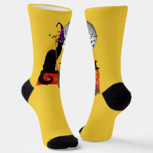 Le Chat Noir Halloween Hexe Socken