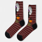 Le Chat Noir Halloween Hexe Socken (Linkes Detail)