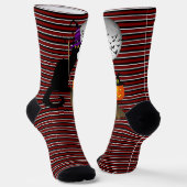 Le Chat Noir Halloween Hexe Socken (Gewinkelt)