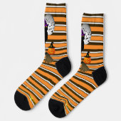 Le Chat Noir Halloween Hexe Socken (Linkes Detail)