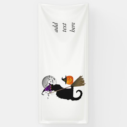 Le Chat Noir - Halloween Hexenkatze Banner (Vertikal)