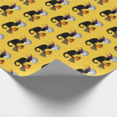 Le Chat Noir Halloween Witch Geschenkpapier (Ecke)