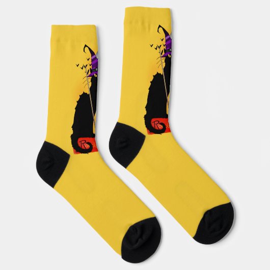 Le Chat Noir Halloween Witch Socken (Rechts)