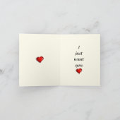 Le Chat Noir Heart Candy Valentine's Day Karte (Innenseite)