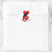 Le Chat Noir Heart Candy Valentine's Day Runder Aufkleber (Tasche)