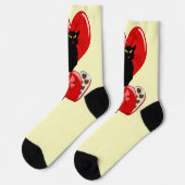 Le Chat Noir Heart Candy Valentine's Day  Socken (Linkes Detail)