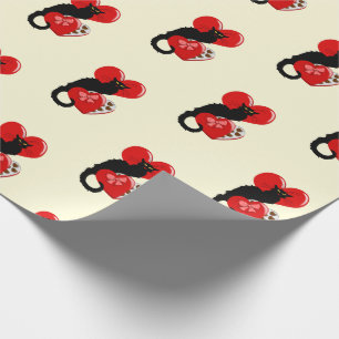 Le Chat Noir Herz Süßigkeiten Valentinstag  Geschenkpapier