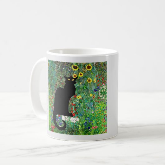 Le Chat Noir im Klimt-Garten Kaffeetasse (Vorderseite Links)