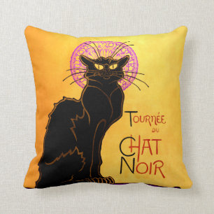 Le Chat Noir in Lila Kissen