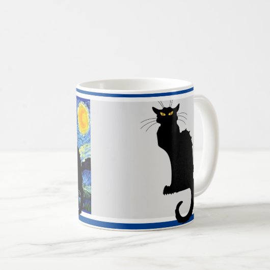 Le Chat Noir in Starry Night Kaffeetasse (VorderseiteRechts)