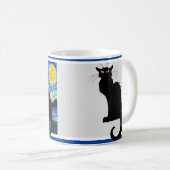 Le Chat Noir in Sternennacht Kaffeetasse (VorderseiteRechts)