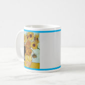 Le Chat Noir in Van Gogh's Sonnenblumen Kaffeetasse (Vorderseite Links)