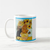 Le Chat Noir in Van Gogh's Sonnenblumen Kaffeetasse (Links)