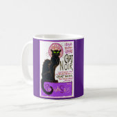 Le Chat Noir Lila Kaffeetasse (Vorderseite Links)