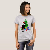 Le Chat Noir mit Weihnachtsbaum T-Shirt (Vorne ganz)