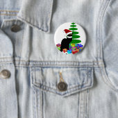 Le Chat Noir mit Weihnachtsbaum und Geschenken Button (Beispiel)