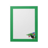 Le Chat Noir mit Weihnachtsbaum und Geschenken Notizblock (Rotiert)