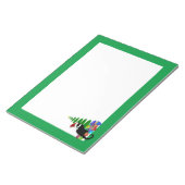 Le Chat Noir mit Weihnachtsbaum und Geschenken Notizblock (angewinkelt)