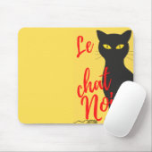 Le Chat Noir Modernes Rot und Gelb Mousepad (Mit Mouse)
