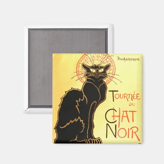 Le Chat noir, Original-Reklametafel Magnet (Vorderseite/Rückseite)